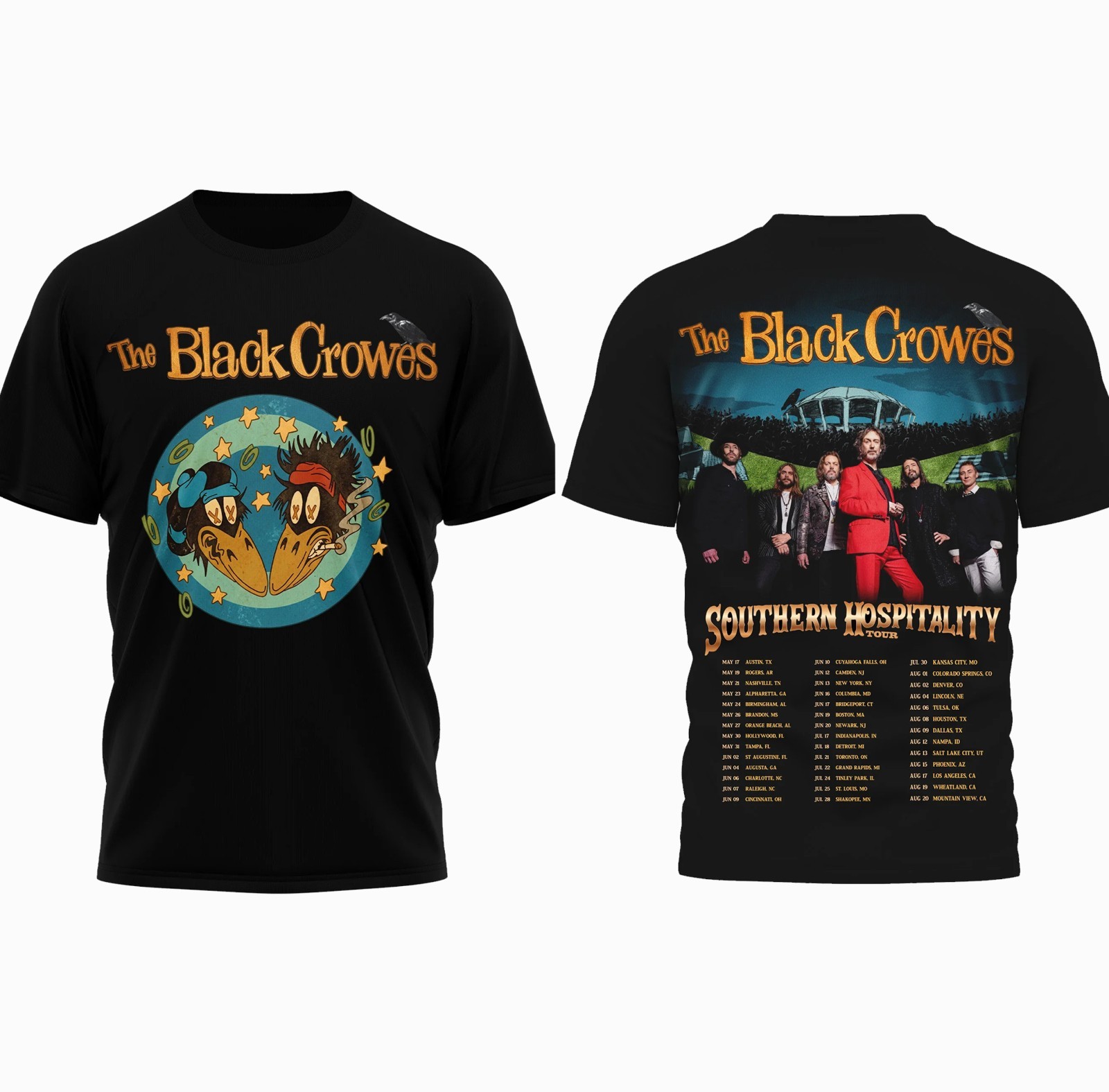 The Black Crowes Southern Hospitality Tour 2026 T-Shirt T-Shirt Or Hoodie