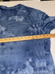 Lululemon Always Agile Short Sleeve Spray Diamond Dye Tee Size Large Blue Navy