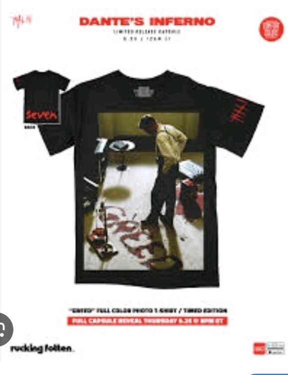 GREED Brad Pitt SEVEN Movie 7 Deadly Sins T-Shirt Size L by Rucking Fotten gallery