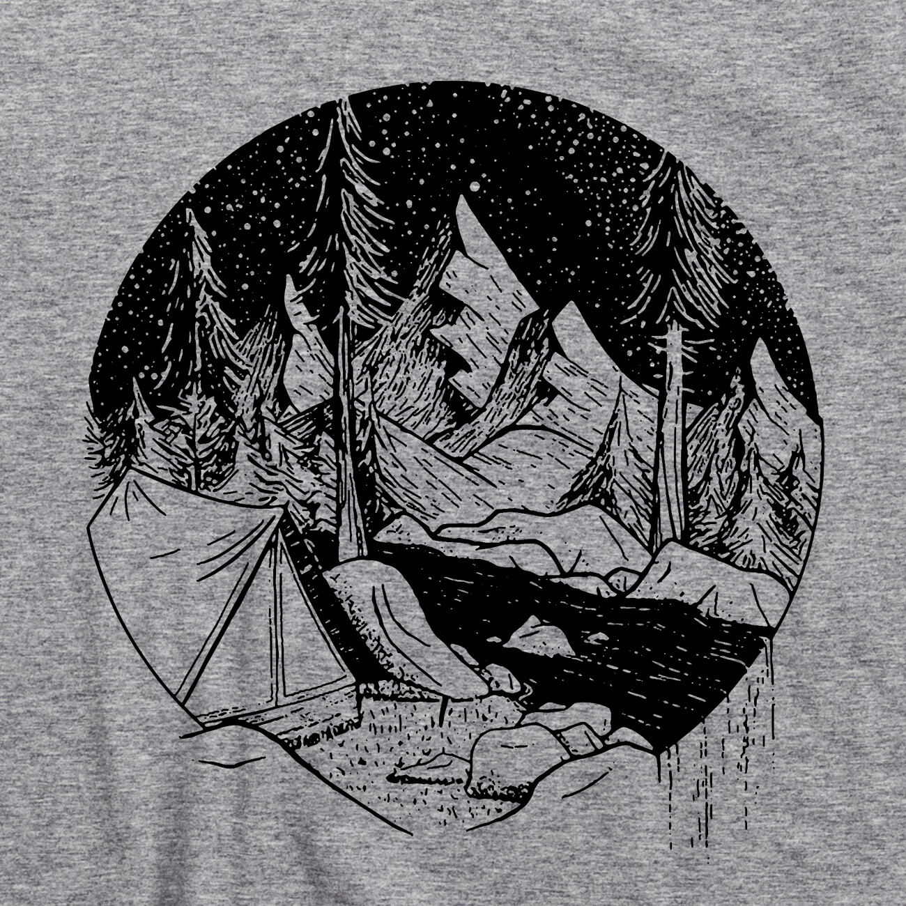 Camping T Shirt Great Outdoors Mountain Hiking River Appalachian Trail Trek Tee gallery