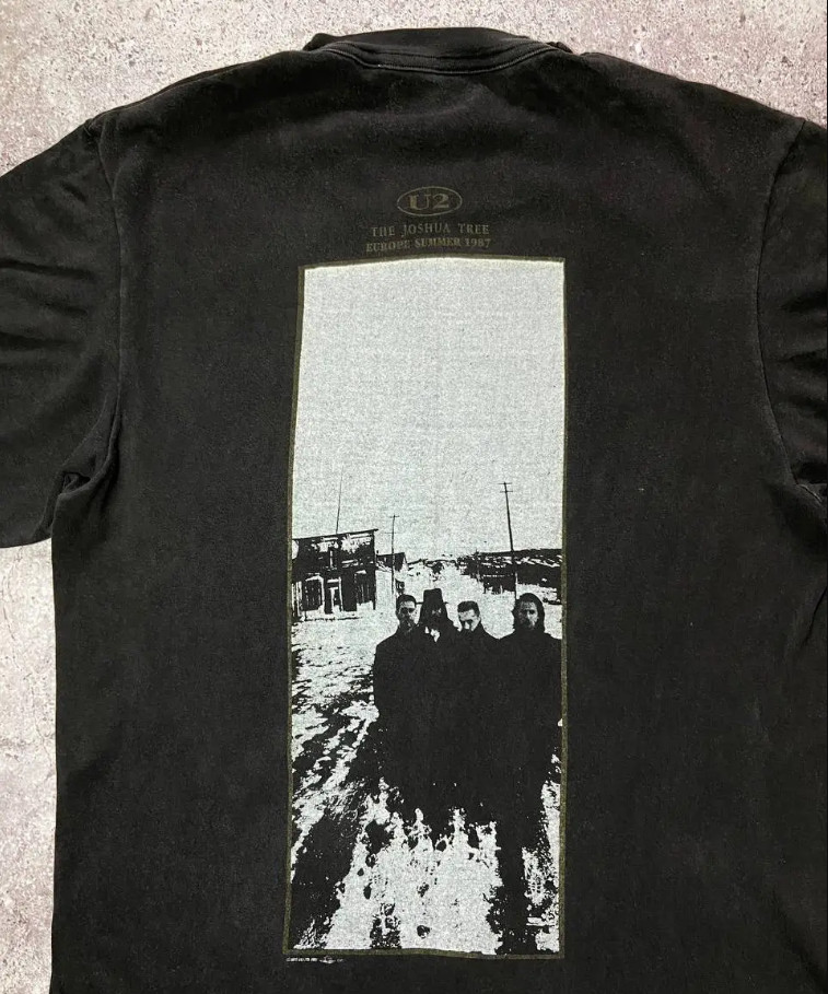 VTG U2 1987 Joshua Tree 2-Sided T-Shirt Tour Concert Hering Tag Men's gallery