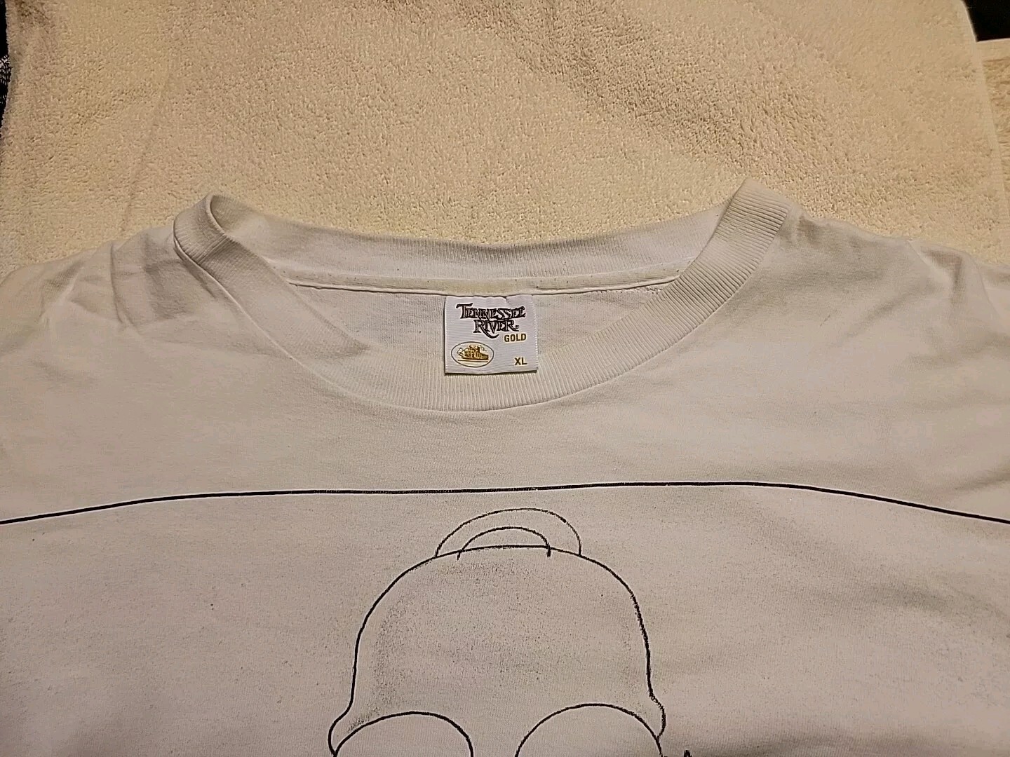 The Simpsons - Homer Couch Potato Vintage T-shirt XL 1994 gallery