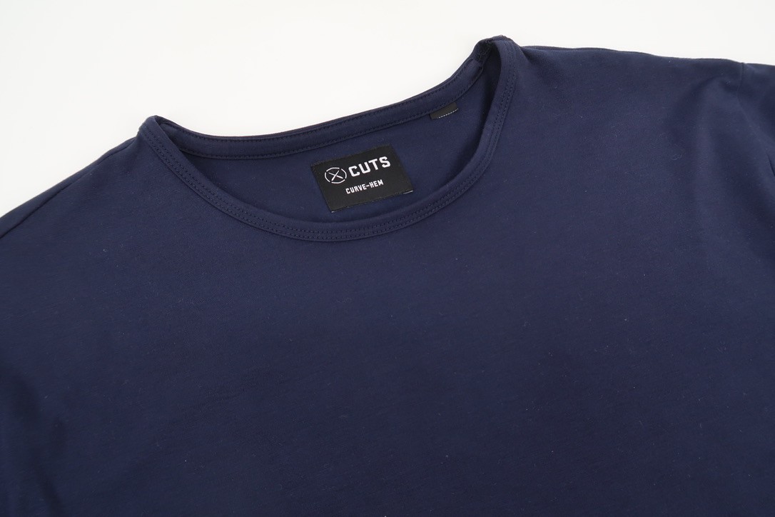 Cuts Clothing AO Curve Hem Mens Small Navy Tee Short Sleeve T-Shirt Pyca Pro
