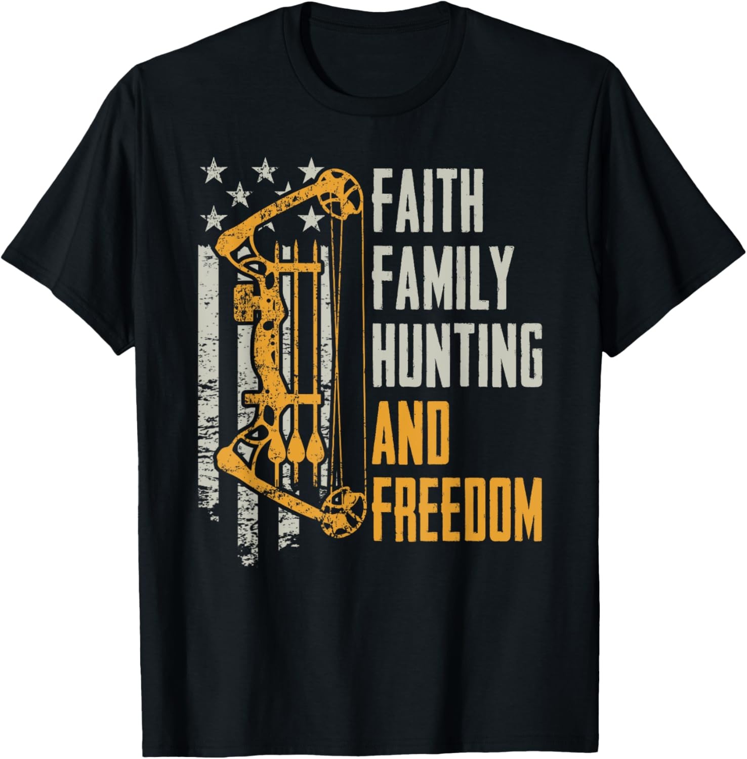 Faith Family Hunting Freedom – Christian Archery Bow Hunting T-Shirt
