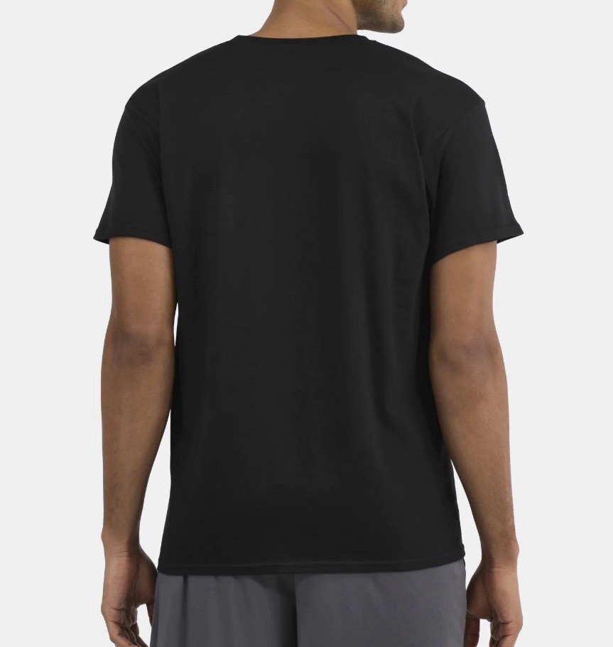 ATHLETIC WORKS Rich Black Breathable Cotton Short Sleeve Crew Neck T-Shirt 2XL gallery