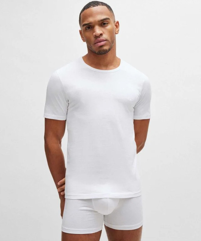 BOSS Mens T-Shirts Multicoloured 3 Pack Short Sleeve With Logo - Size XXL gallery