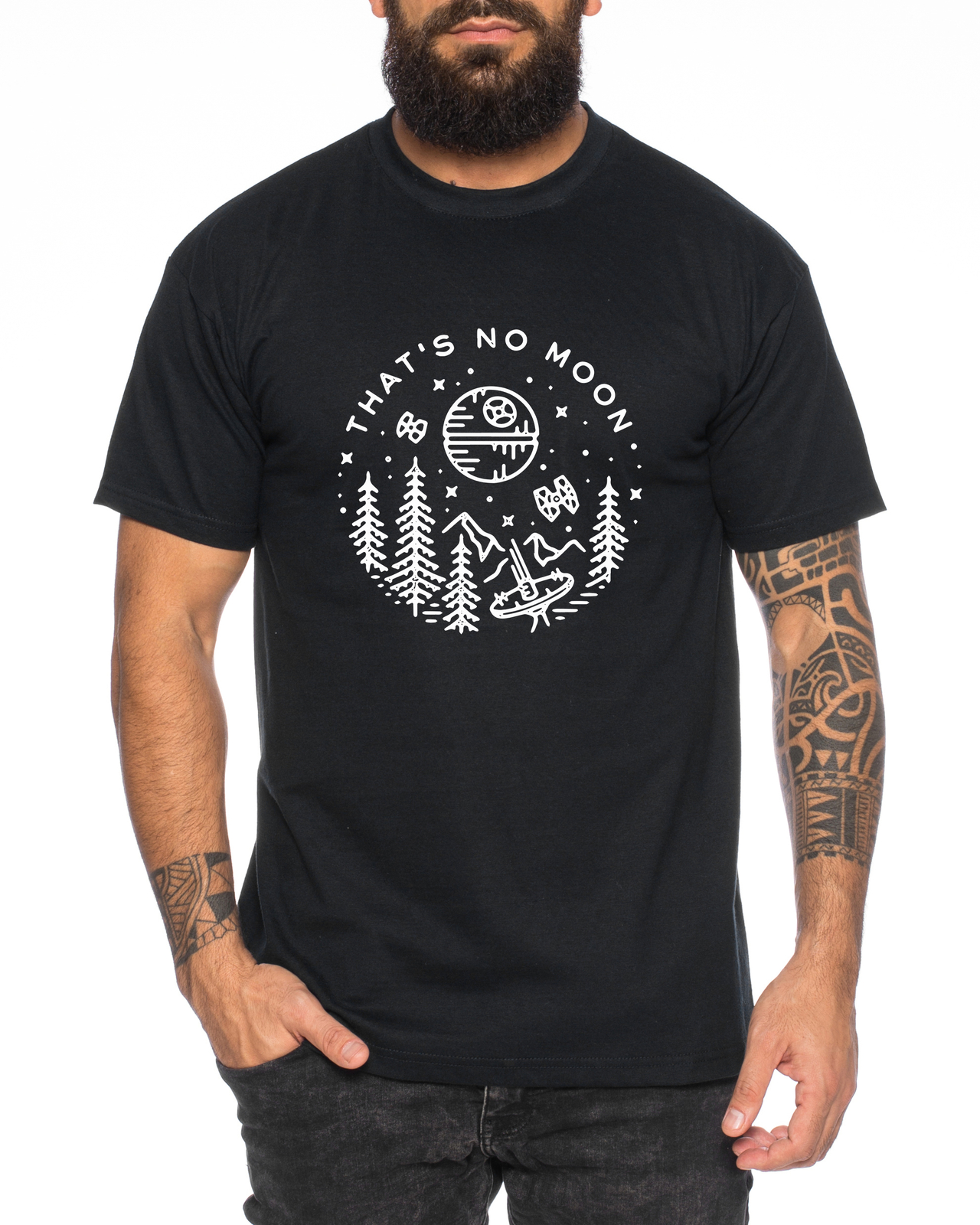 No Moon Mens T-Shirt Cool Funny Fun Shirt