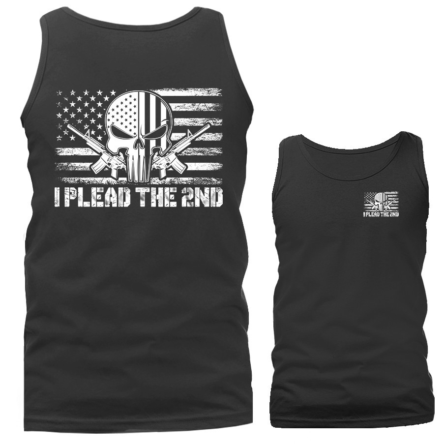 I Plead 2nd Amendment Constitution Patriotic Gun US Flag Tank Top gallery
