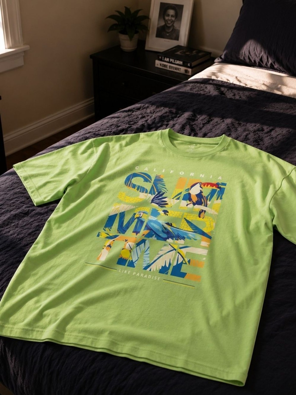 Bigdude Summertime Crew Neck T-Shirt Lime Green gallery