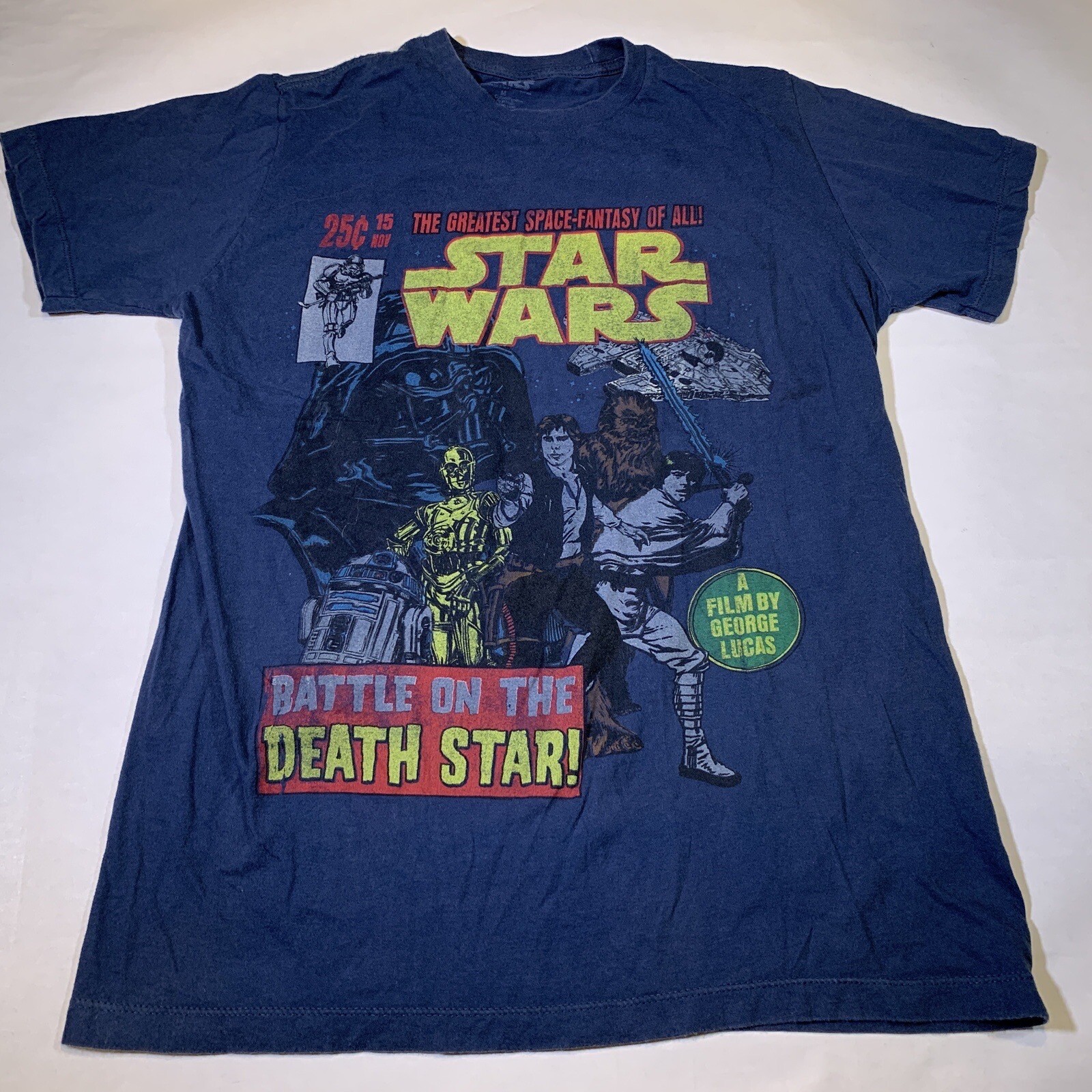 Star Wars Battle On The Death Star! Comic Book Cover T Shirt Sz M