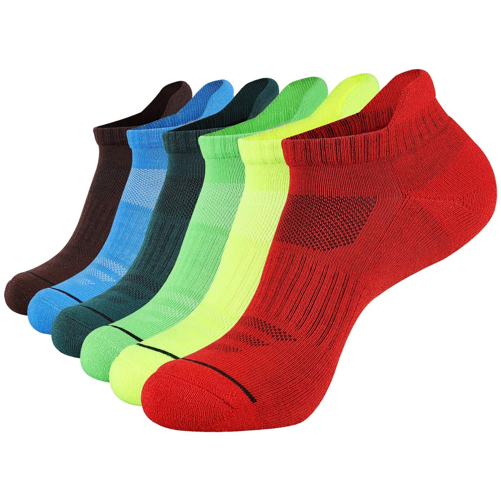 Men’s Ankle Athletic Low Cut Socks Running Sports Cushioned Socks 6 Pack