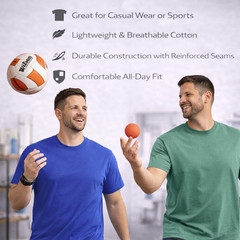 BILLIONHATS 12 Pack Plus Size Men Cotton T-Shirt, Short Sleeve Tees (Medium)