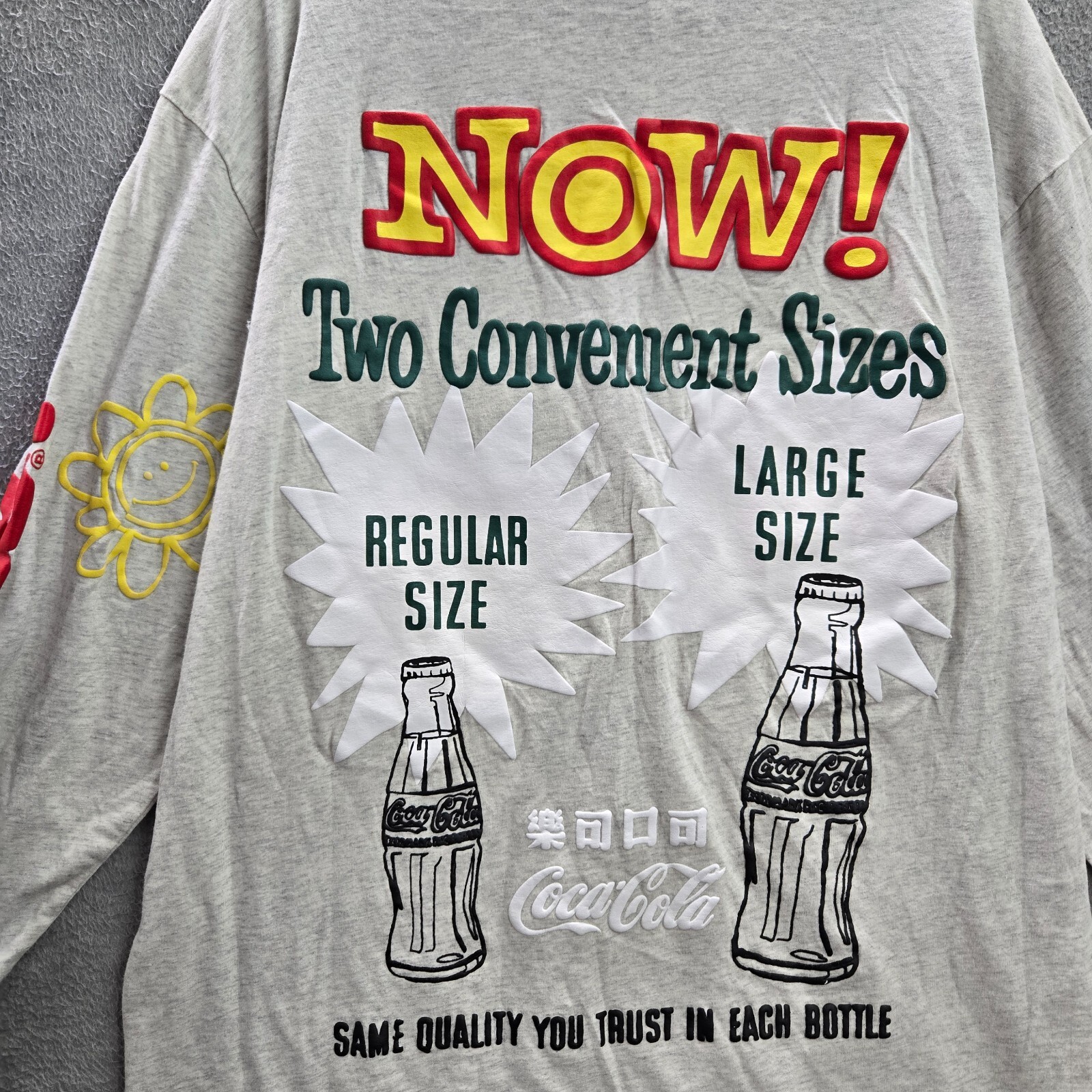 Coca Cola x Pacsun Men Shirt Large Gray Logo Classic Bottle Long Sleeve Tee gallery