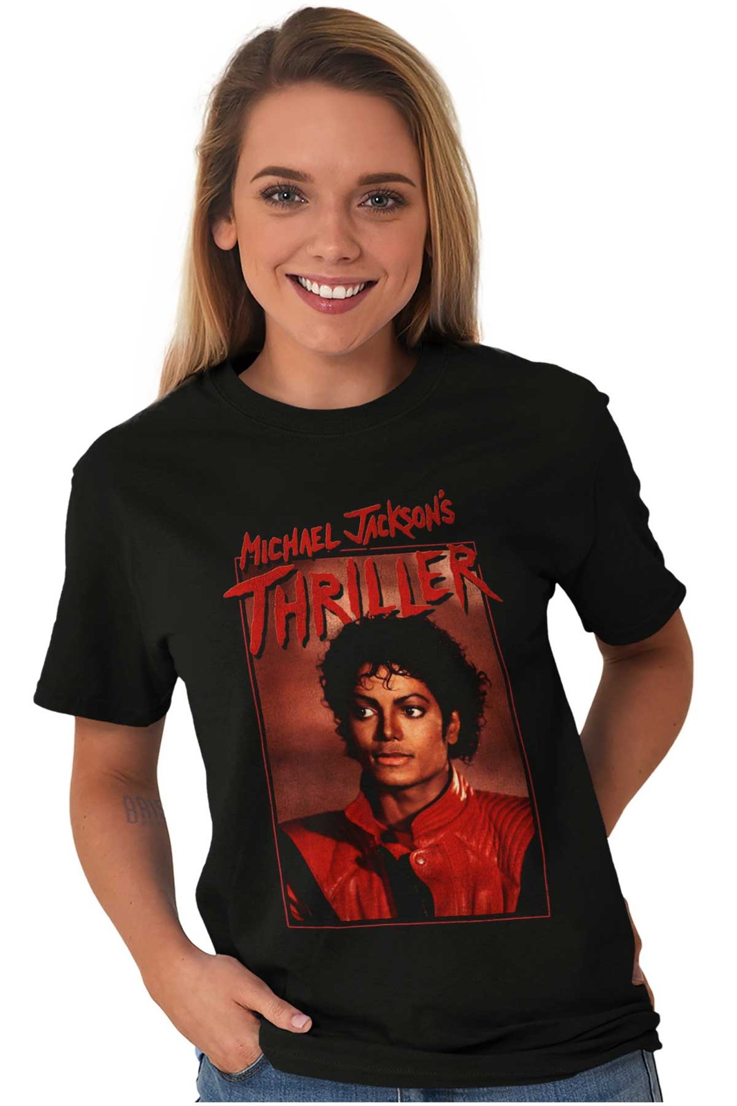 Michael Jackson Thriller King of Pop Star Womens or Mens Crewneck T Shirt Tee gallery