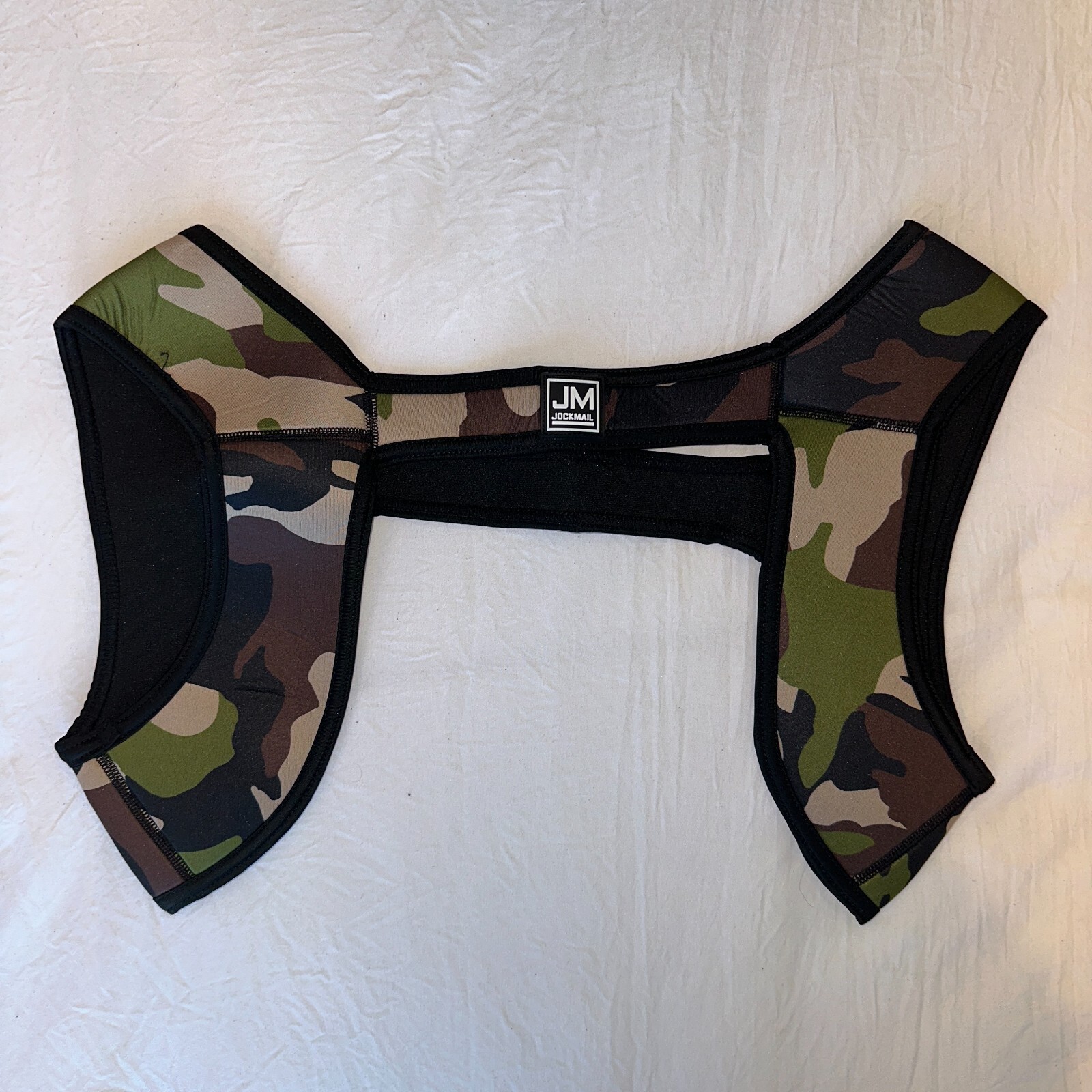 JOCKMAIL Men's Harness Elastic Shoulder Strap Neoprene Harness Crop Top Muscle gallery