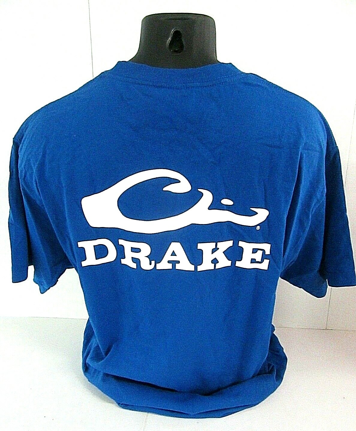 MSRP 19.99 NEW DRAKE WATERFOWL DUCK HEAD LOGO T-SHIRT - BLUE - SIZE M gallery
