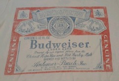 Budweiser Hybrid Apparel White Short Sleeve Shirt XL