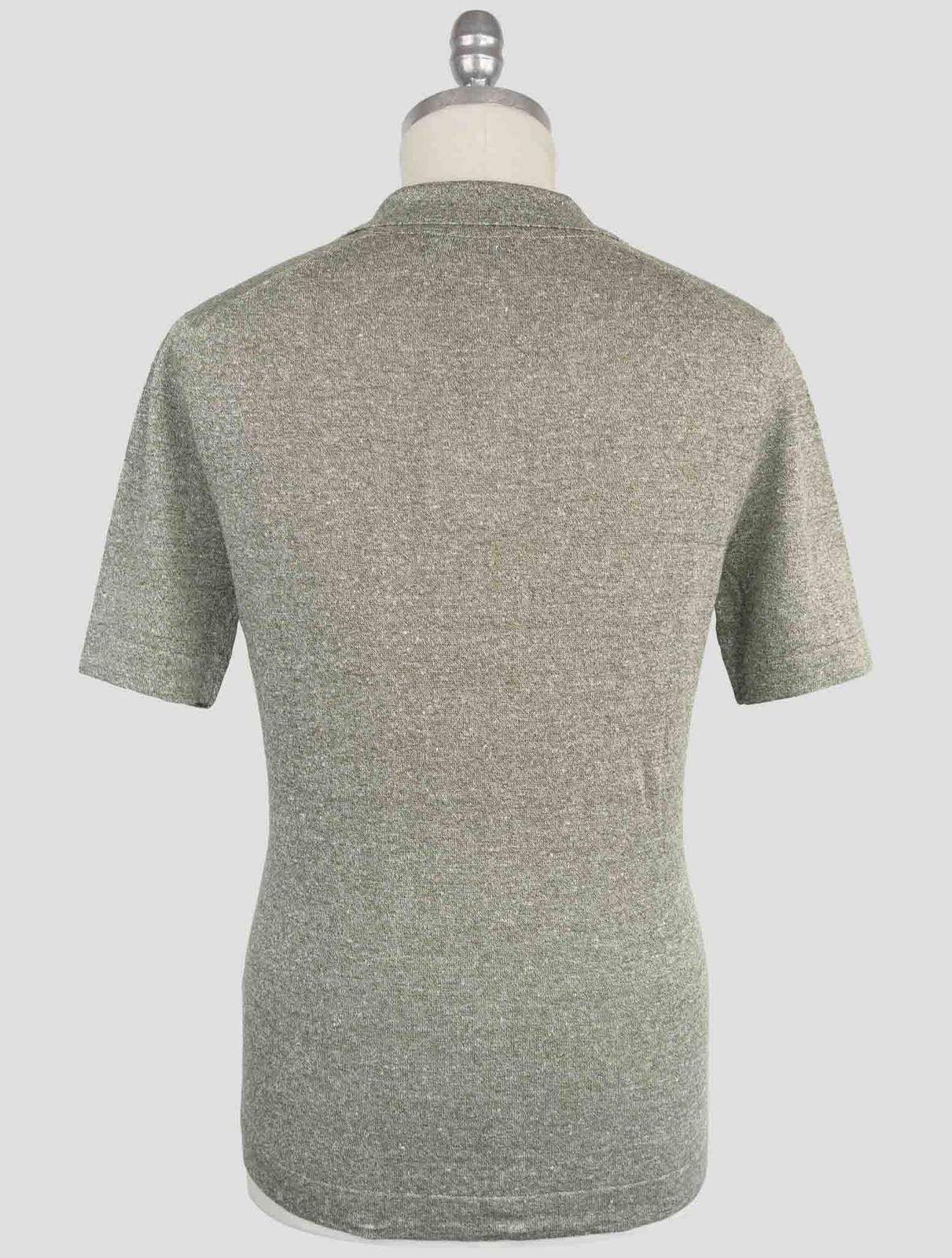 NEW GRAN SASSO GREEN LINEN COTTON SHORT SLEEVE SHIRT US 46 - EU 56 G4S17 gallery