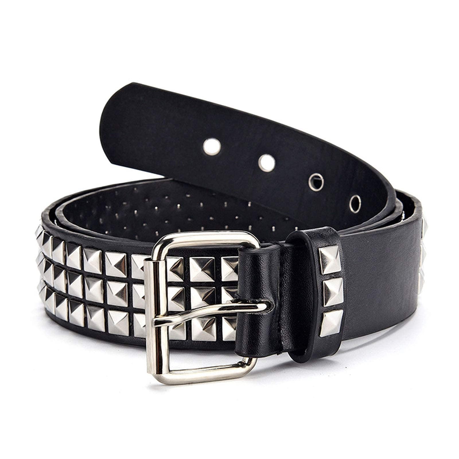 Studded Belt, Metal Punk Rock Rivet belt with Bright Pyramid Studded for Men ... gallery
