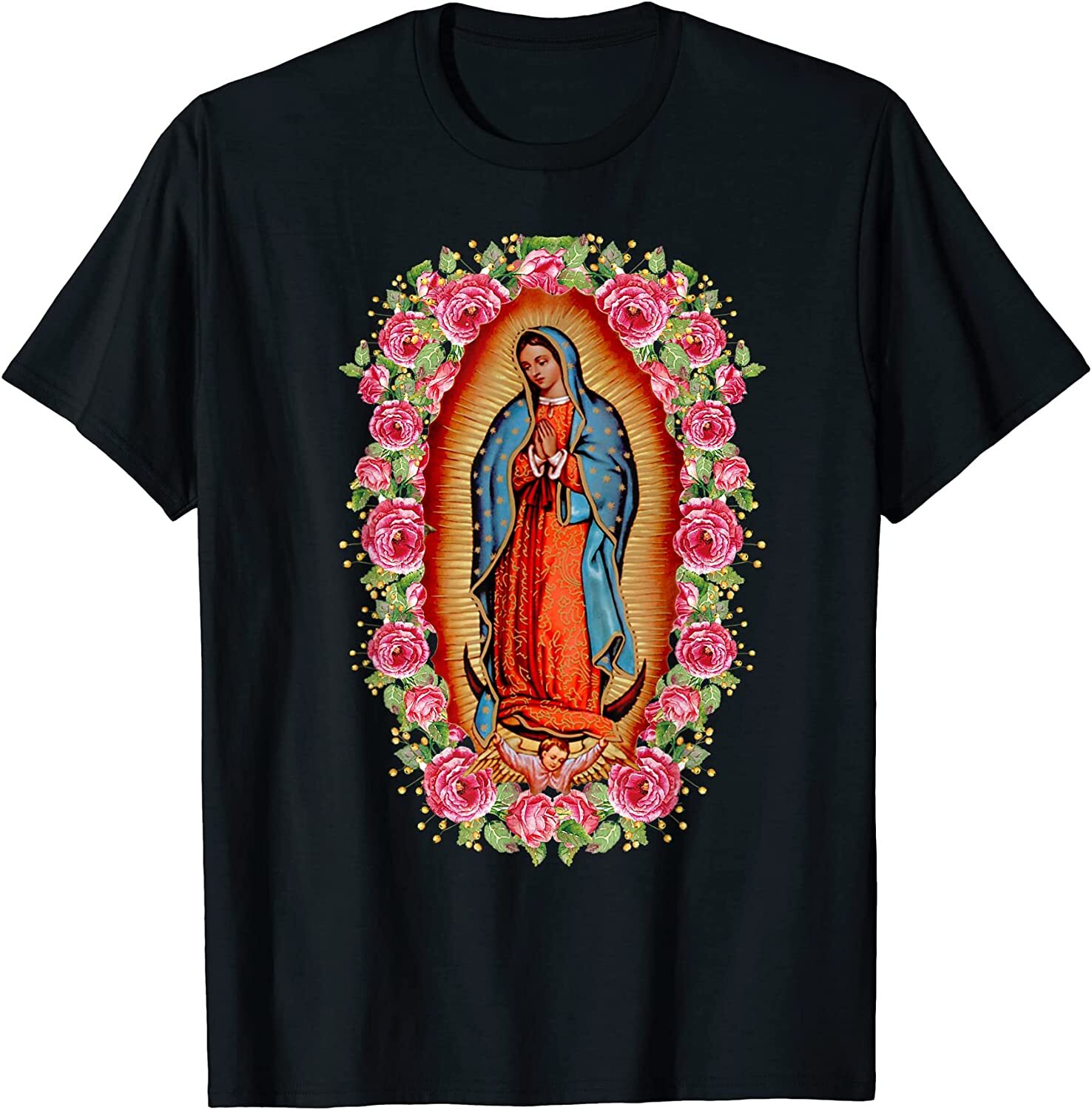 Our Lady Virgen De Guadalupe Virgin Mary T-Shirt-100% Cotton gallery