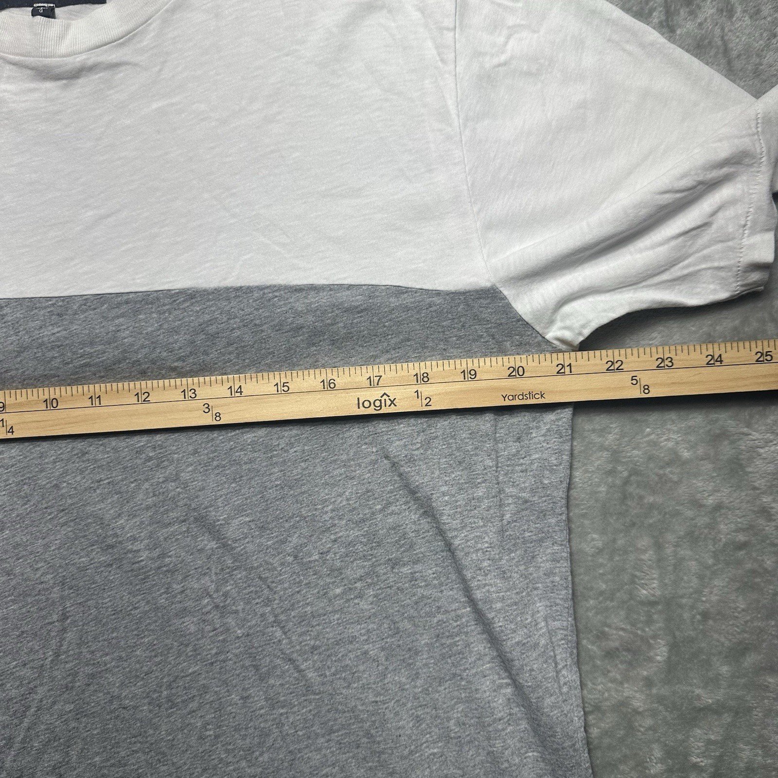 Rag & Bone Color-block Tee T-Shirt Mens Large White Gray Black Stretch gallery