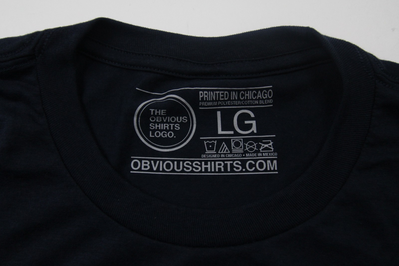 The Obvious Shirts Logo Short Sleeve Shirt Men's Navy New without Tags L gallery