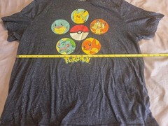 Pokémon 2016 2XL Navy tee tshirt Pikachu Squirtle Charmander Meowth Bulbasaur