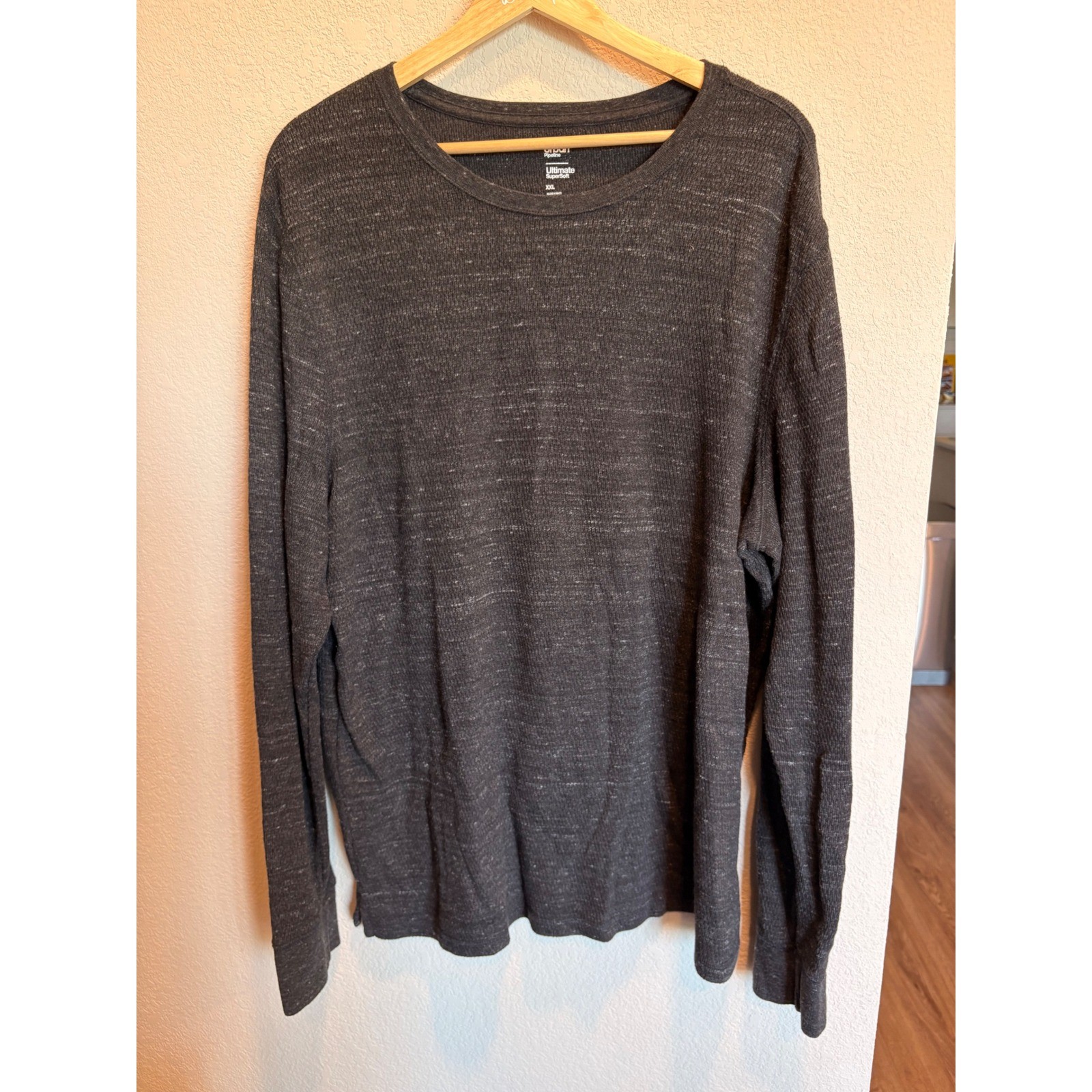 Urban Pipeline Ultimate SuperSoft Mens XXL Black Luxe Thermal Long Sleeve Shirt gallery