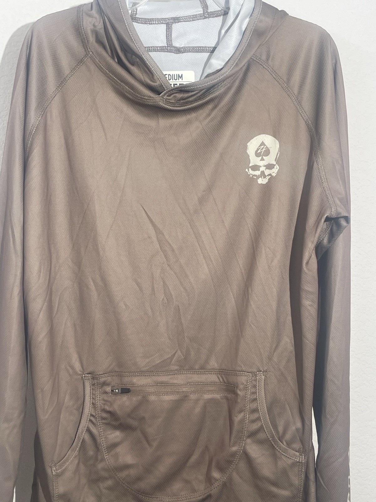 Zero Foxtrot Medium HOODED RASH SHIRT W/KANGAROO POCKET COLOR Brown gallery