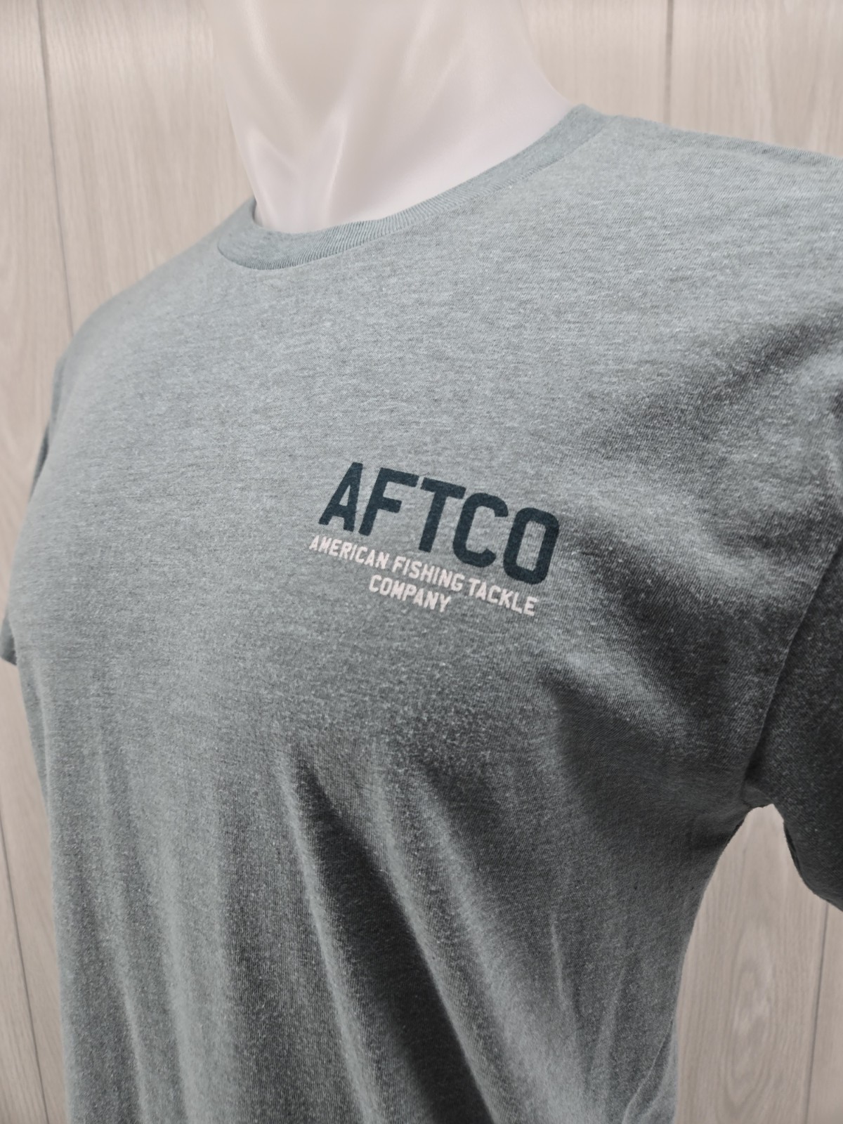 AFTCO Shirt Mens Medium Green Cotton Blend Fishing Logo gallery