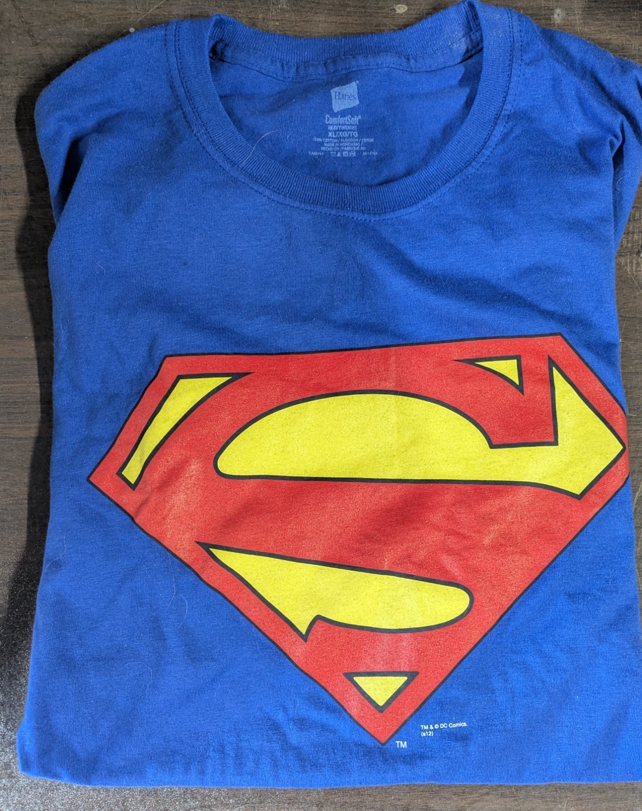 Superman Hanes T-Shirt XL Heavyweight Comfortsoft New DC Comics gallery