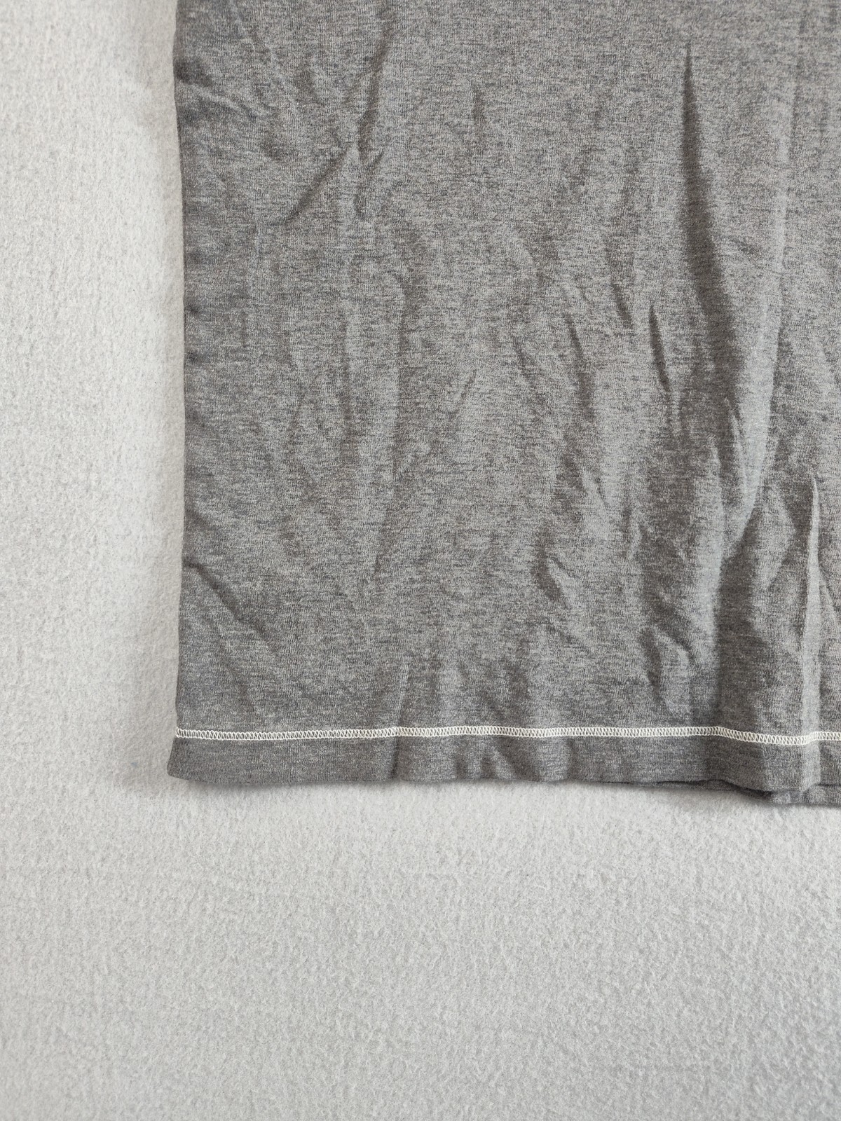 Fiji Men Shirt M Gray V Neck Short Sleeve Flat Front Comfort Pullover Tee Casual gallery