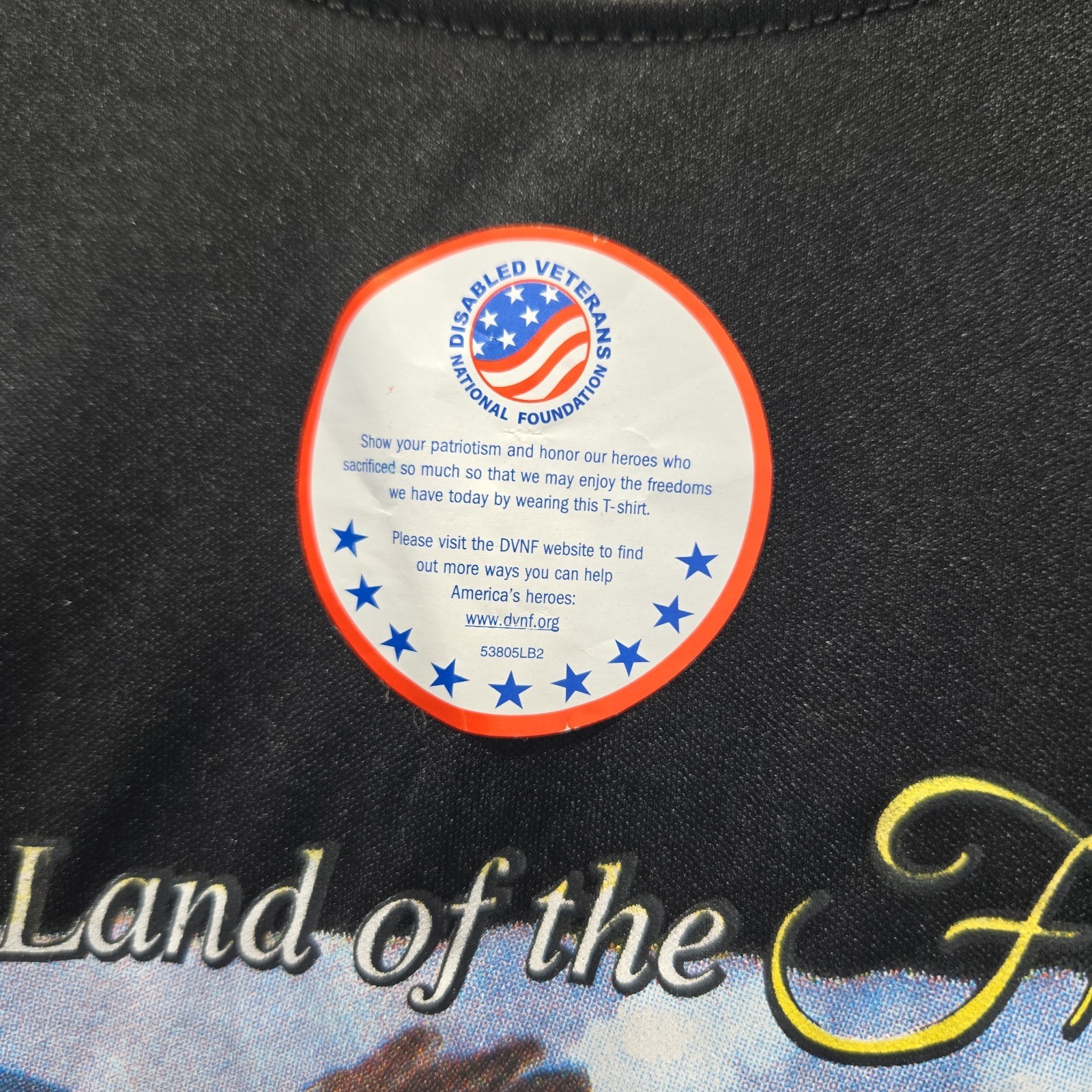 Land Of The Free Home Of The Brave Shirt Mens Large Black Short Sleeve Crew Neck gallery