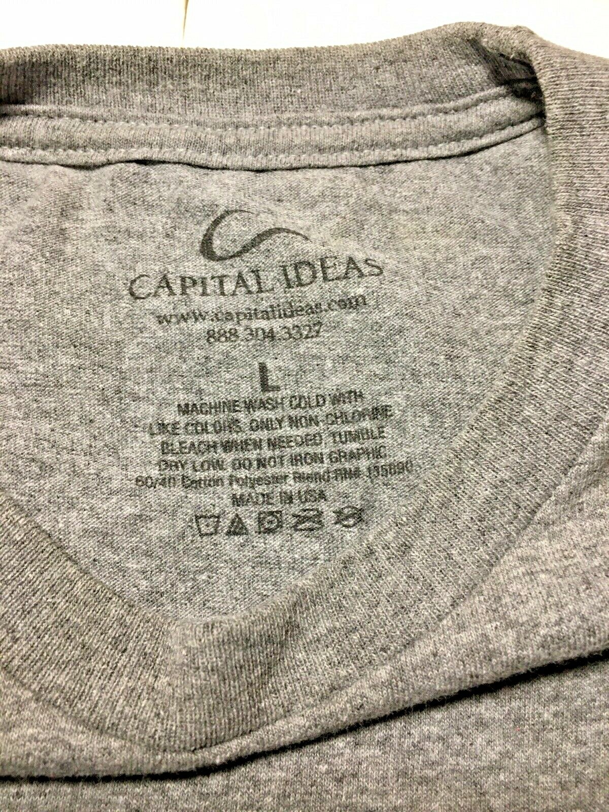 Coppertone Sunscreen T-Shirt Men Large Gray Tee Short Sleeves Made in the USA gallery