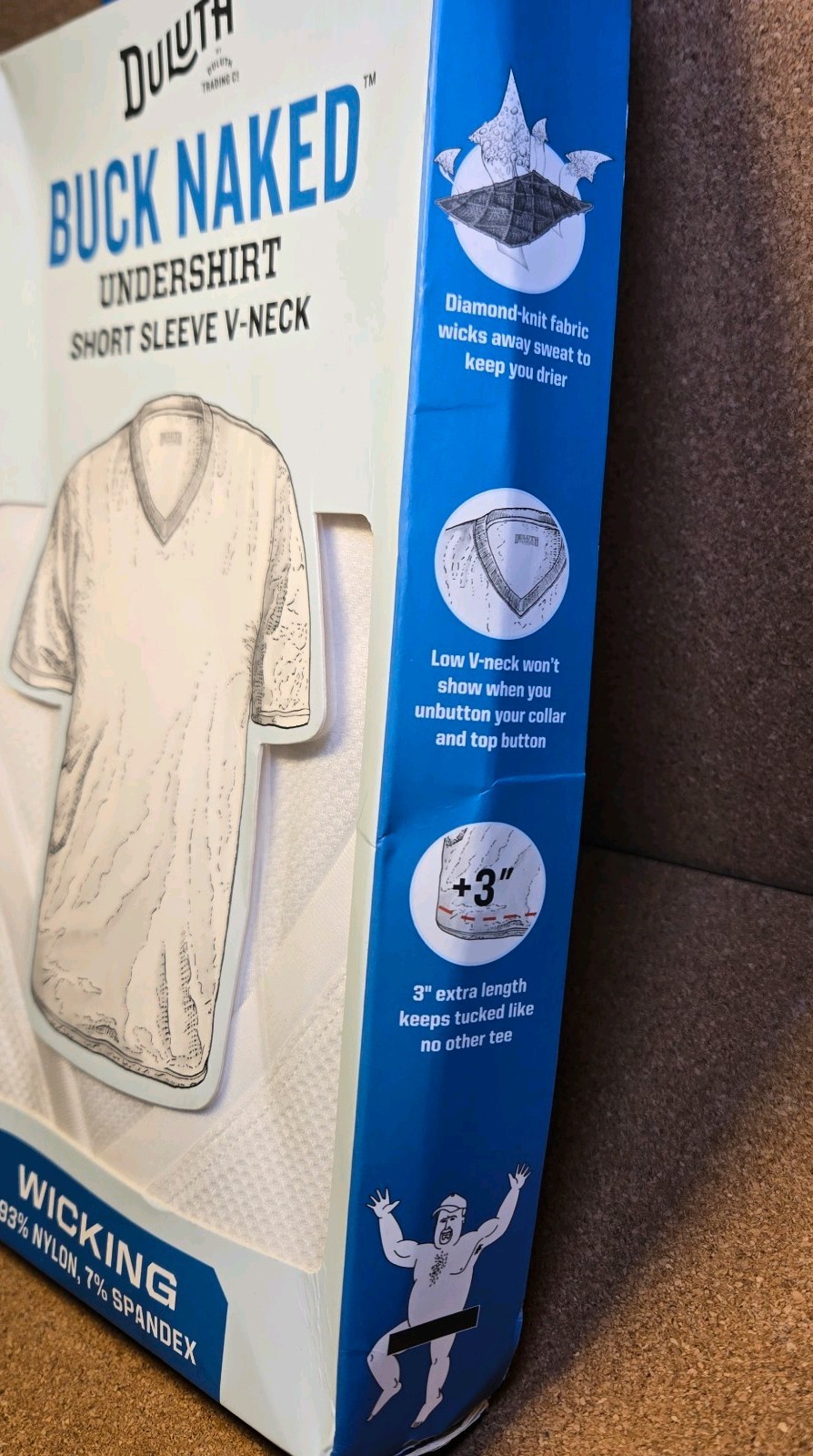 Duluth Trading Co Men's White Go Buck Naked Performance Crew Undershirt Size XL gallery