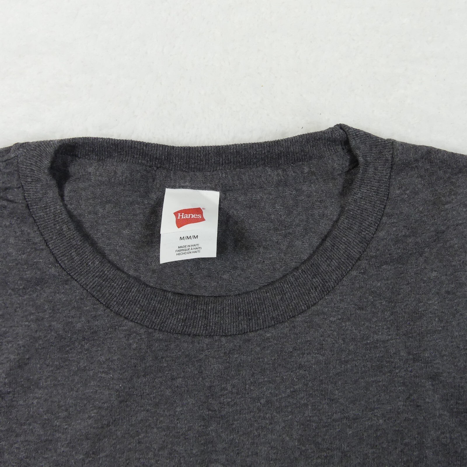 Hanes Shirts Mens Medium Grey Short Sleeve Cotton Blend Set Of 4 gallery