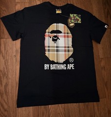 A Bathing Ape Black Graphic Logo Short Sleeve Crew Neck T-Shirt Size M New