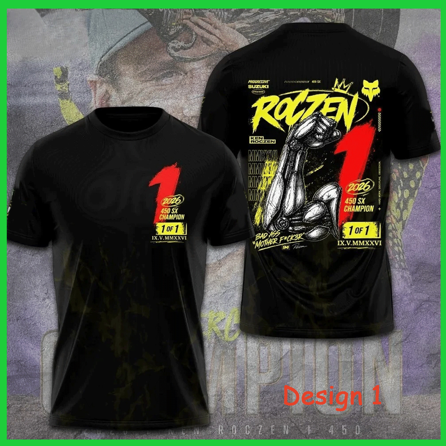 SALE OFF - Ken Roczen 450SX 2026 Champion Graphic T Shirt gallery