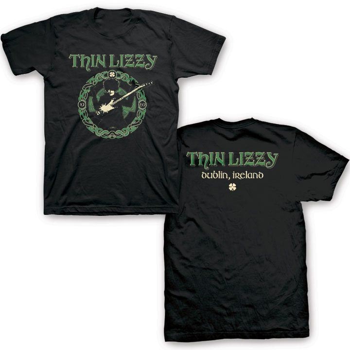Thin Lizzy Celtic Ring Band Heavy Cotton Black S-5XL T Shirt 2 Sides BT557