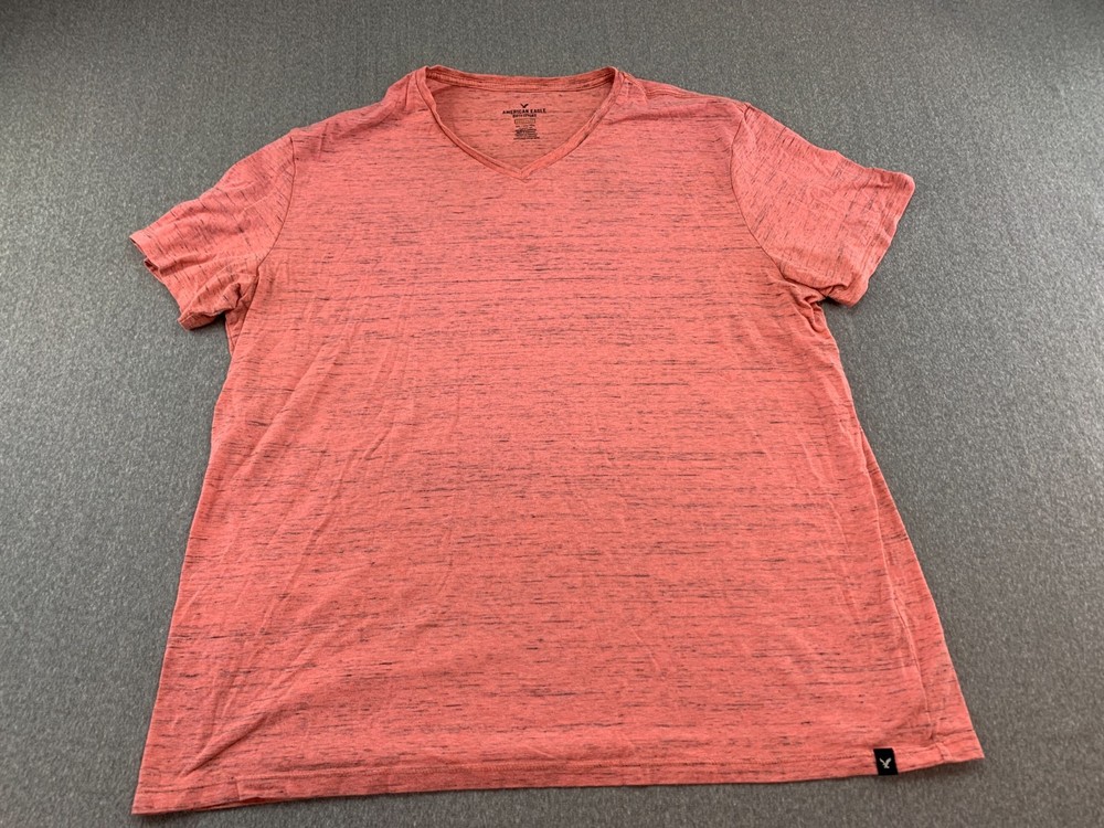 American Eagle Core Flex Classic T-Shirt Mens Size XXL Orange Gray Soft Comfy