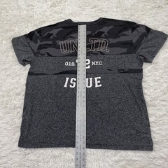 MARC ECKO Unltd. Shirt Men XXL Gray Camo Y2k Cut & Sew Graphic Spellout Tee 2XL