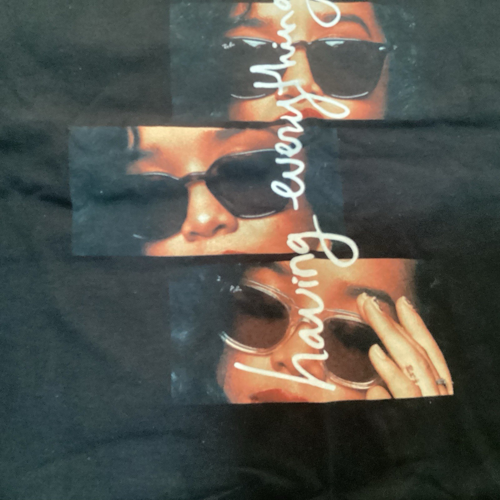 The Thread Shop H.E.R. Men’s Graphic T-Shirt Script Text Black Cotton Size L gallery