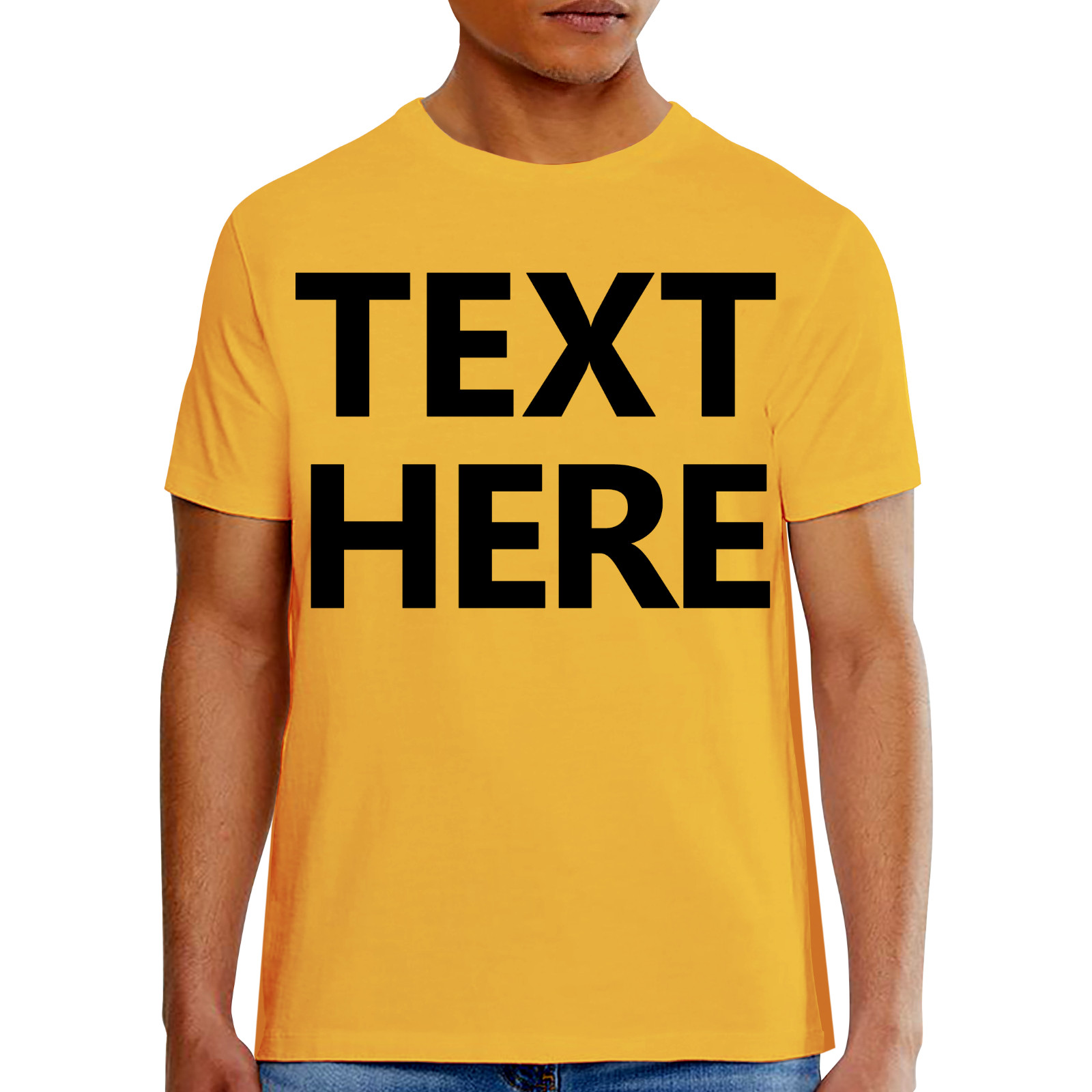 Hanes 5180 Men's T-Shirt - Custom Print - Add Any Text - Personalized Tee gallery
