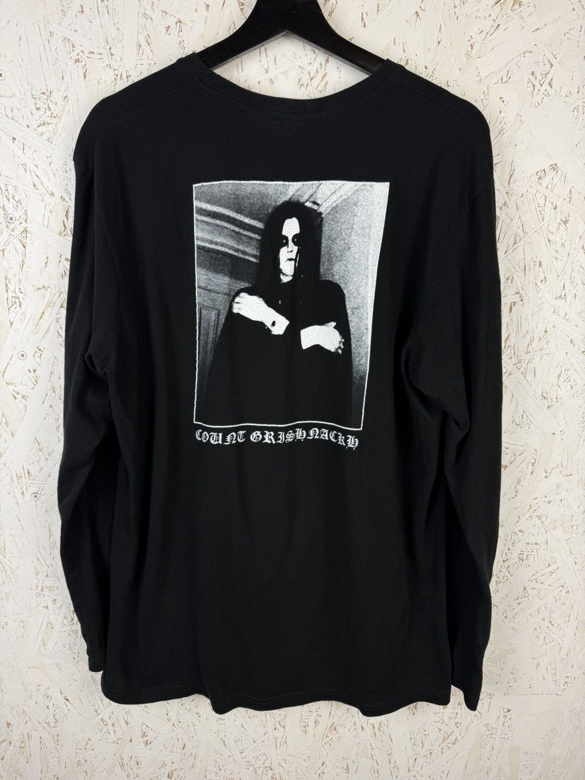 1Burzum Aske Norwegian Black Metal Boot Long Sleeve Black Size ~L Tag Cut gallery