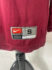 Nike Athletic Shirt Men’s Small Maroon and White Long Sleeve Team Wear V-Neck