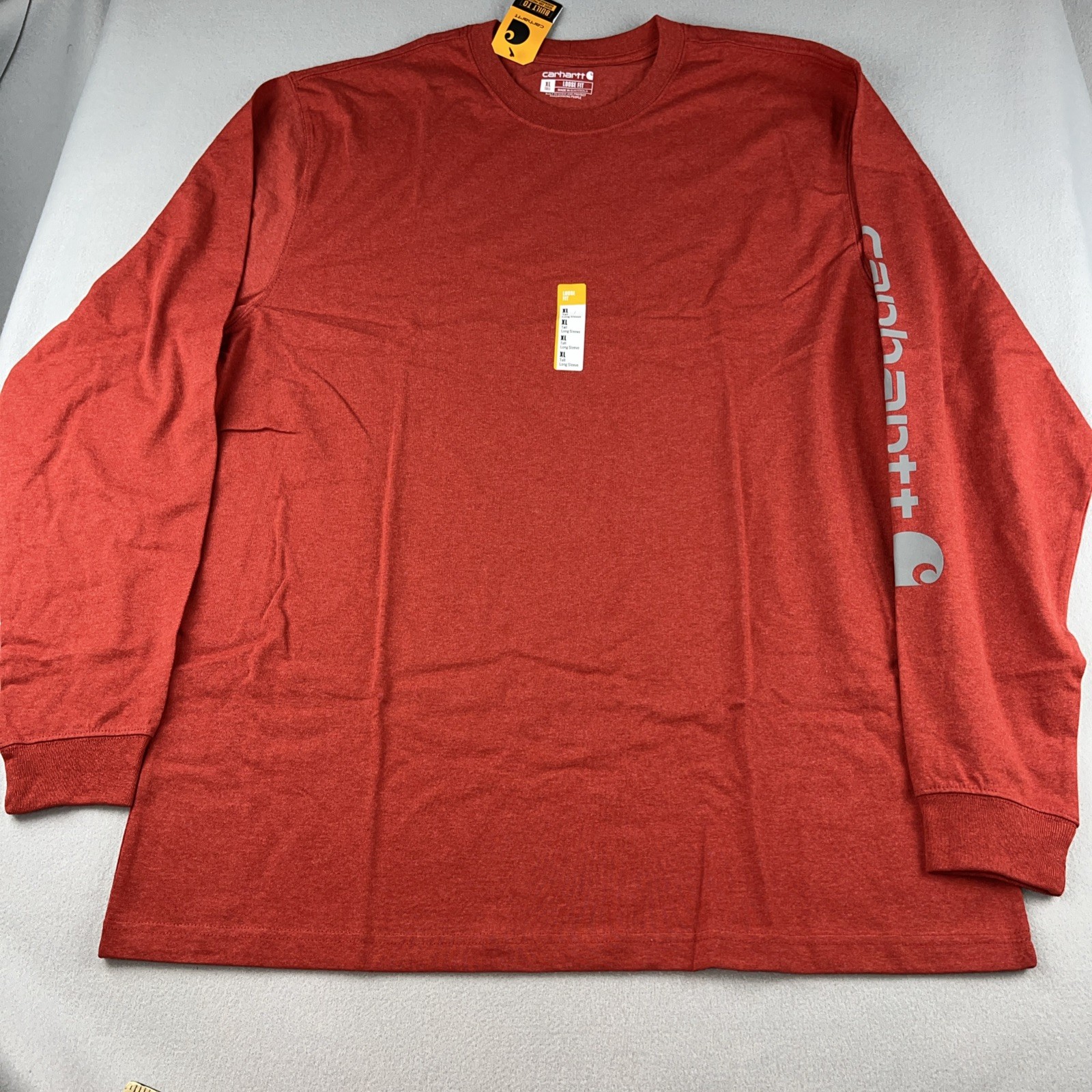CARHARTT Loose Fit Heavyweight Long-Sleeve Logo Sleeve Graphic Size XL-Tall gallery
