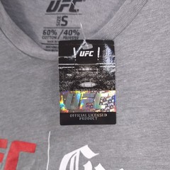 UFC Cuervo Tequila Official Gray Crew Neck Short Sleeve MMA Shirt Mens Small