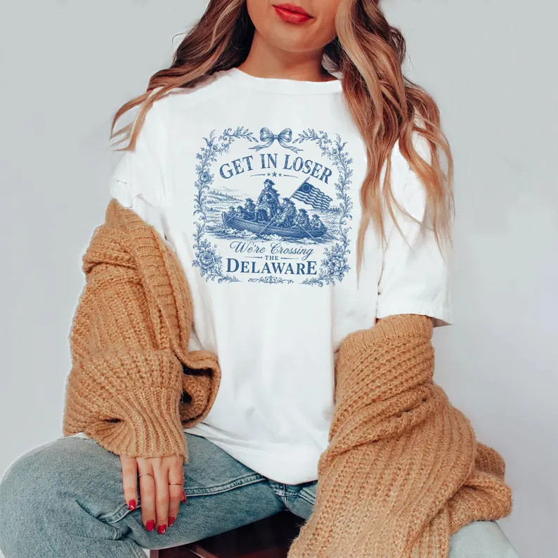Get In Loser We're Crossing The Delaware T Shirt Gift For Friends #1 gallery