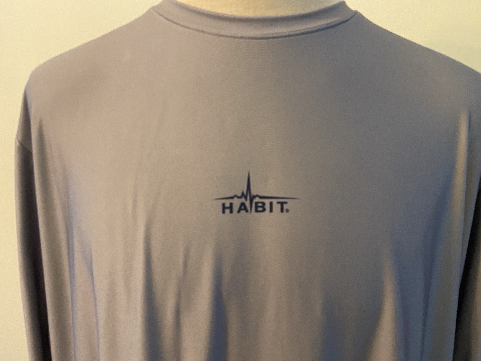 Men's Habit Solar Factor UPF 40 Long Sleeve flag Fish Americana shirt size 2XL gallery