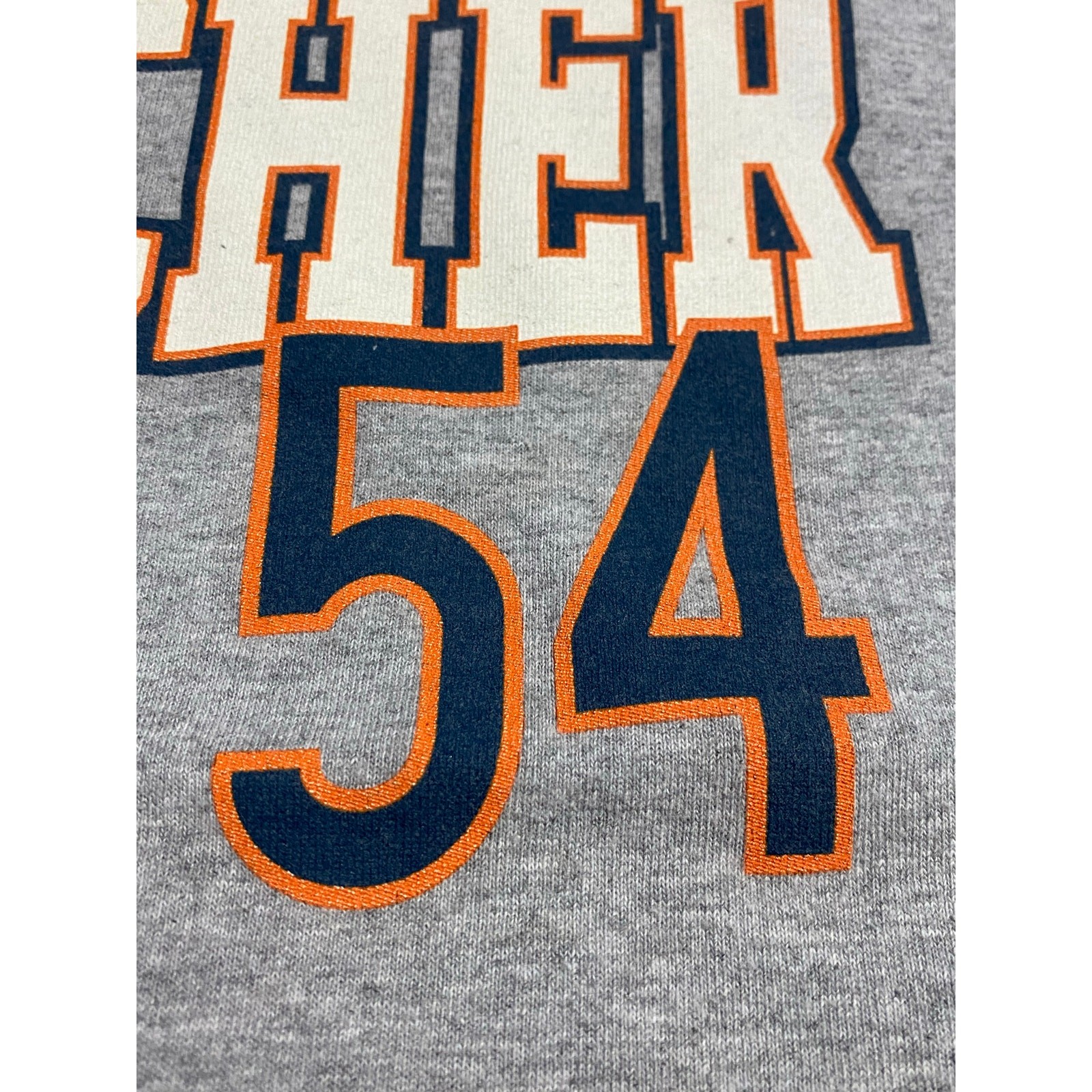 Chicago Bears Brian Urlacher #54 Jersey Style Tee | Men's XL | Gray gallery